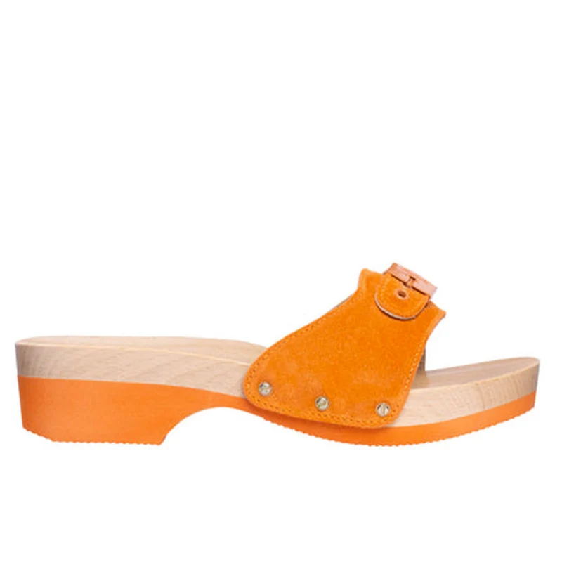 Scarpe Donna SCHOLL Zoccoli in Legno Linea Pescura Heel Matt Colore Arancione