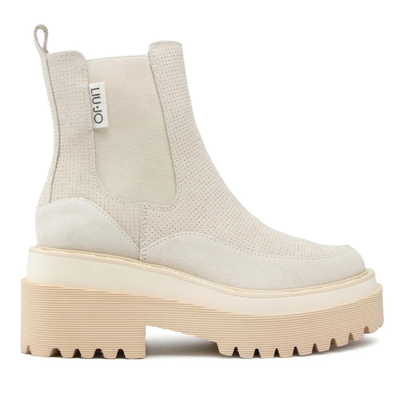 Scarpe Donna LIU JO Stivaletti Beatles in Suede e Glitter color Lamb