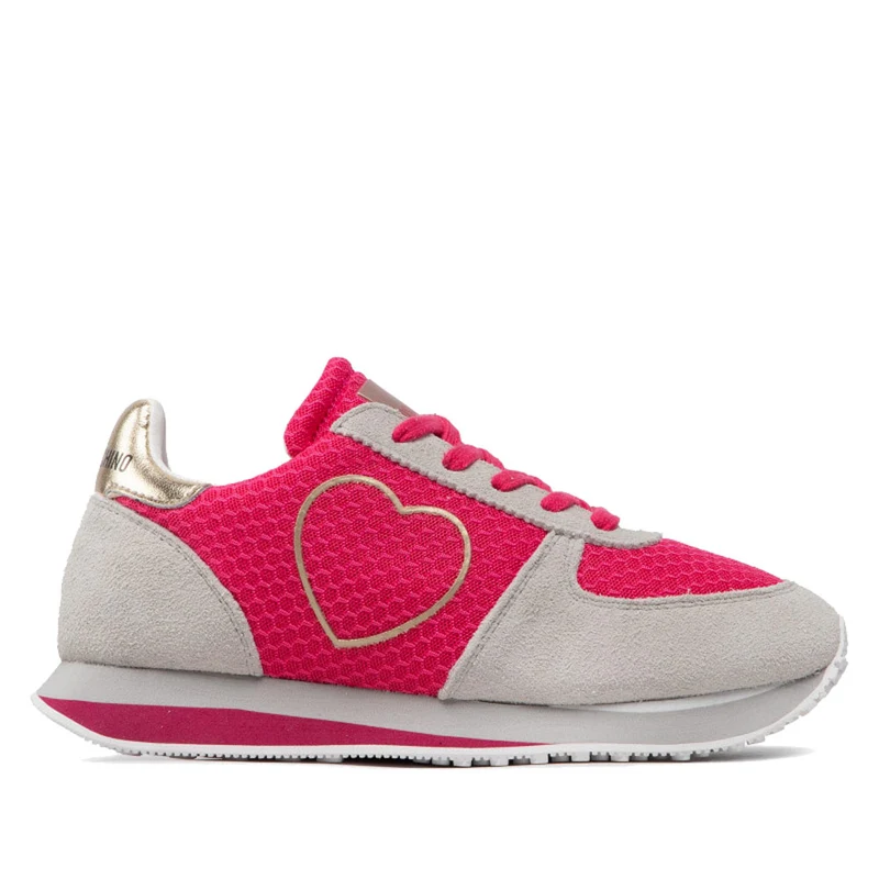 Scarpe Donna LOVE MOSCHINO Sneakers Running in Tessuto e Suede colore Fuxia