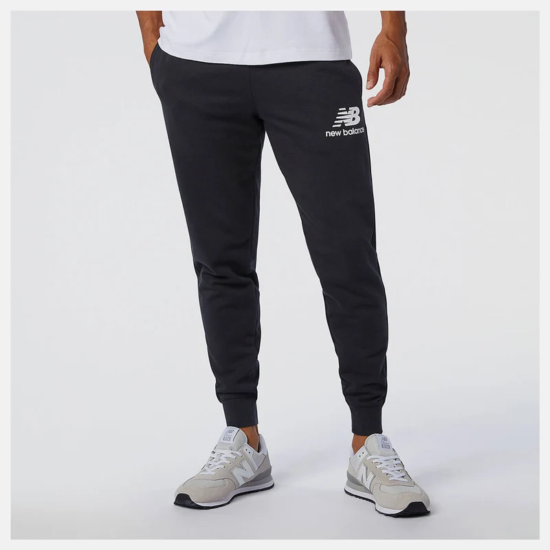 Pantalone Uomo NEW BALANCE linea Essentials Stacked Logo SweatPants colore Black