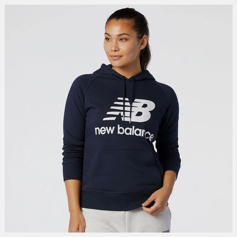 Felpa Donna con Cappuccio NEW BALANCE linea Essentials Pullover colore Eclipse