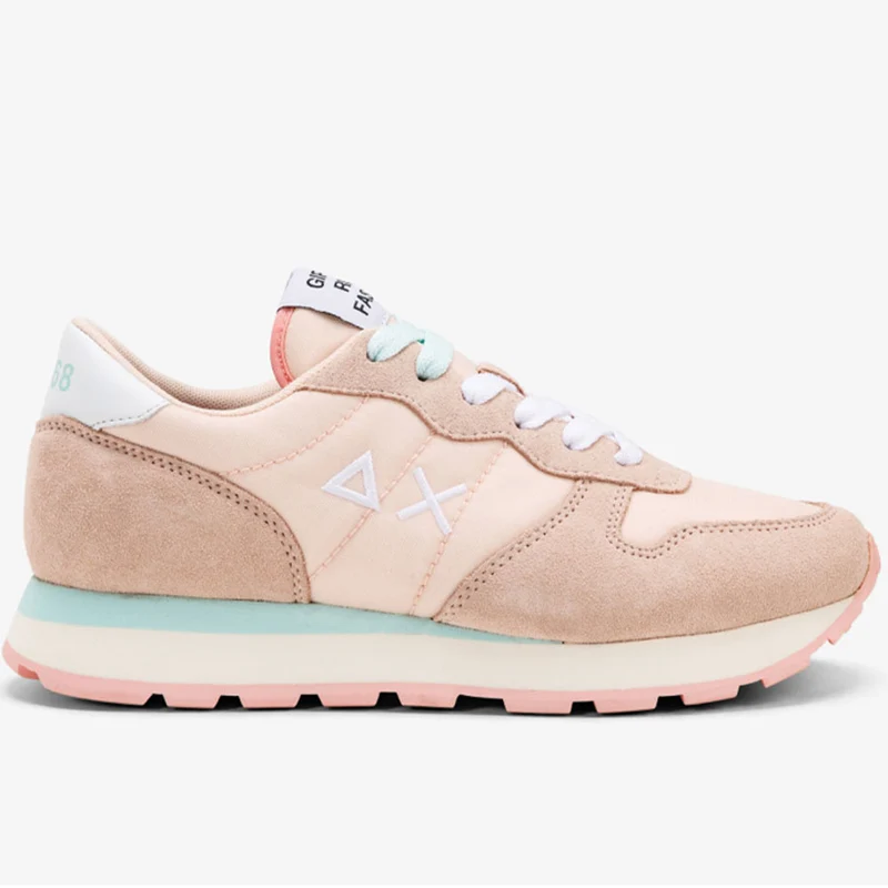 Scarpe Donna Sun68 Sneakers Ally Solid Nylon Colore Porcellana