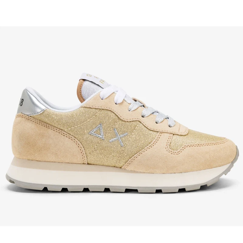 Scarpe Donna Sun68 Sneakers Ally Glitter Mesh Colore Oro