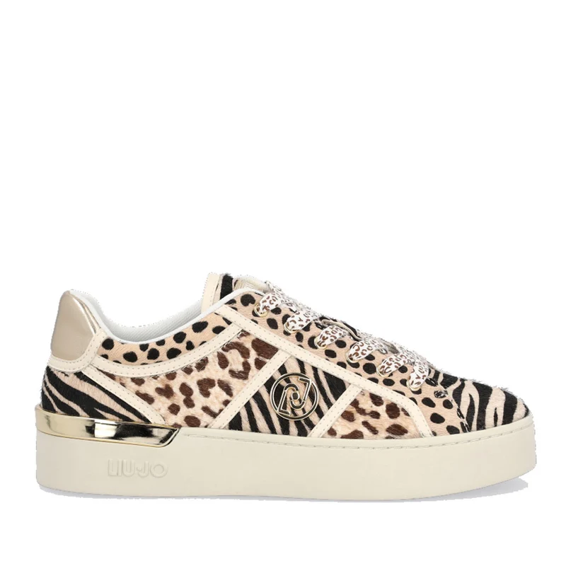 Scarpe Donna LIU JO Sneakers in Pelle effetto Pony Animalier