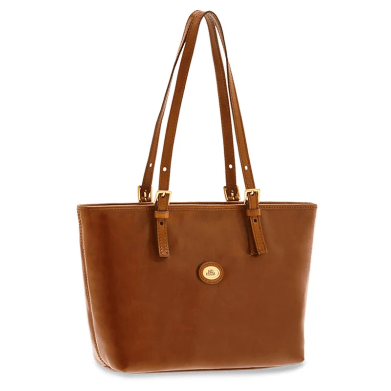 Borsa Donna Shopping Media THE BRIDGE in Pelle Marrone linea Story