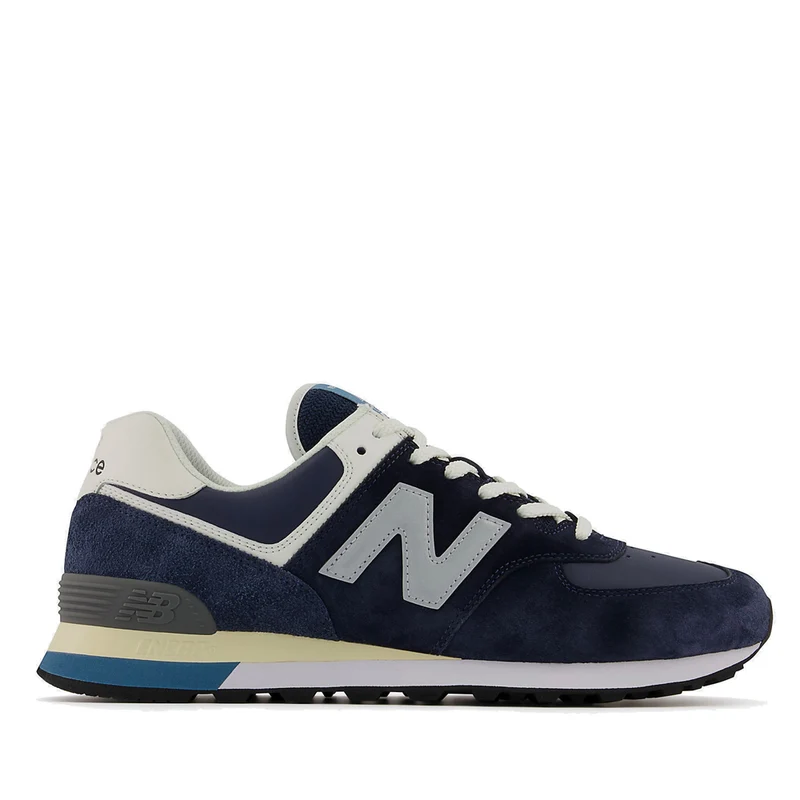 Scarpe Uomo NEW BALANCE Sneakers 574 in Mesh e Suede colore Navy