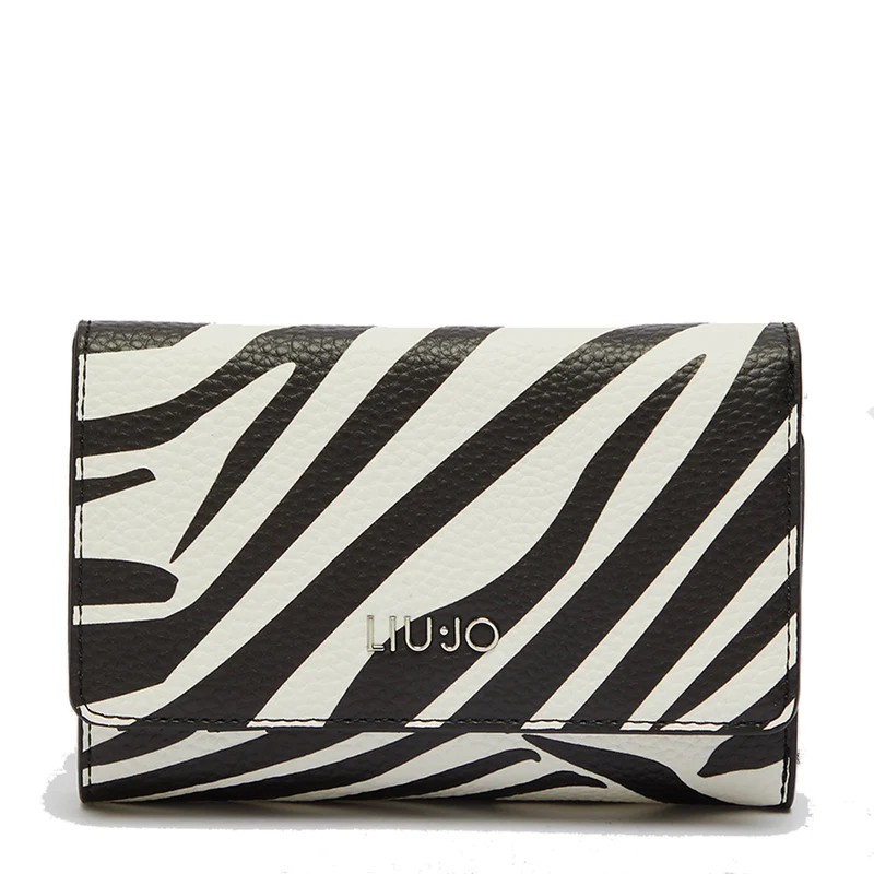 Portafoglio Donna con Bottone LIU JO stampa Zebra All Over