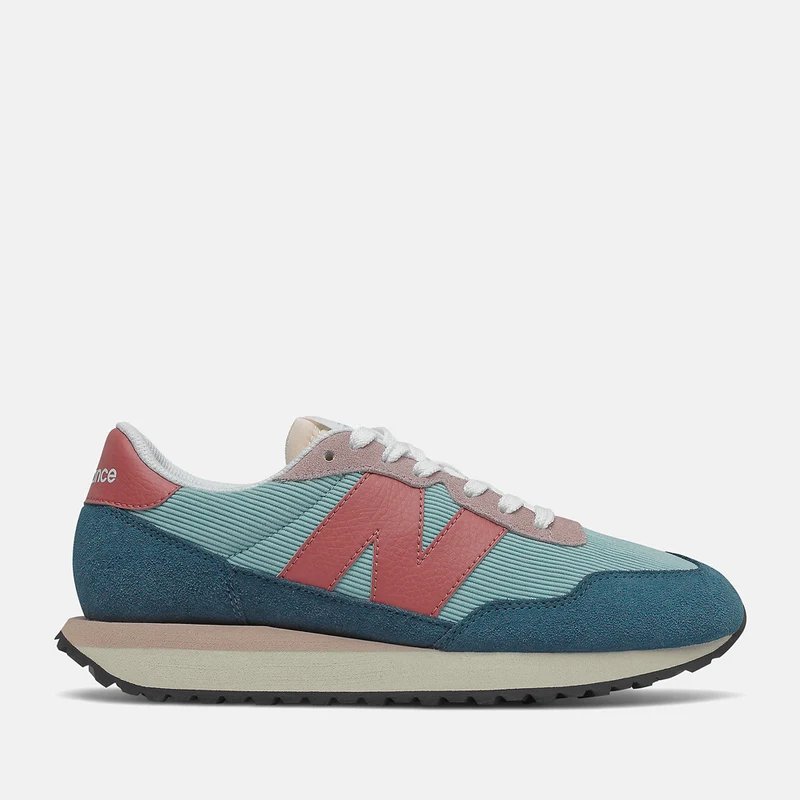Scarpe Donna NEW BALANCE Sneakers 237 in Suede e Velluto colore Lagoon e Washed Henna