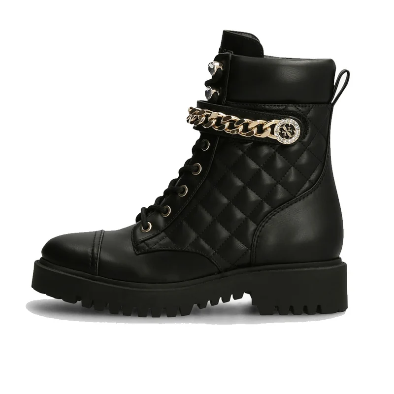 Stivaletti a Anfibio Donna GUESS linea Odyssa con Catena Colore Nero