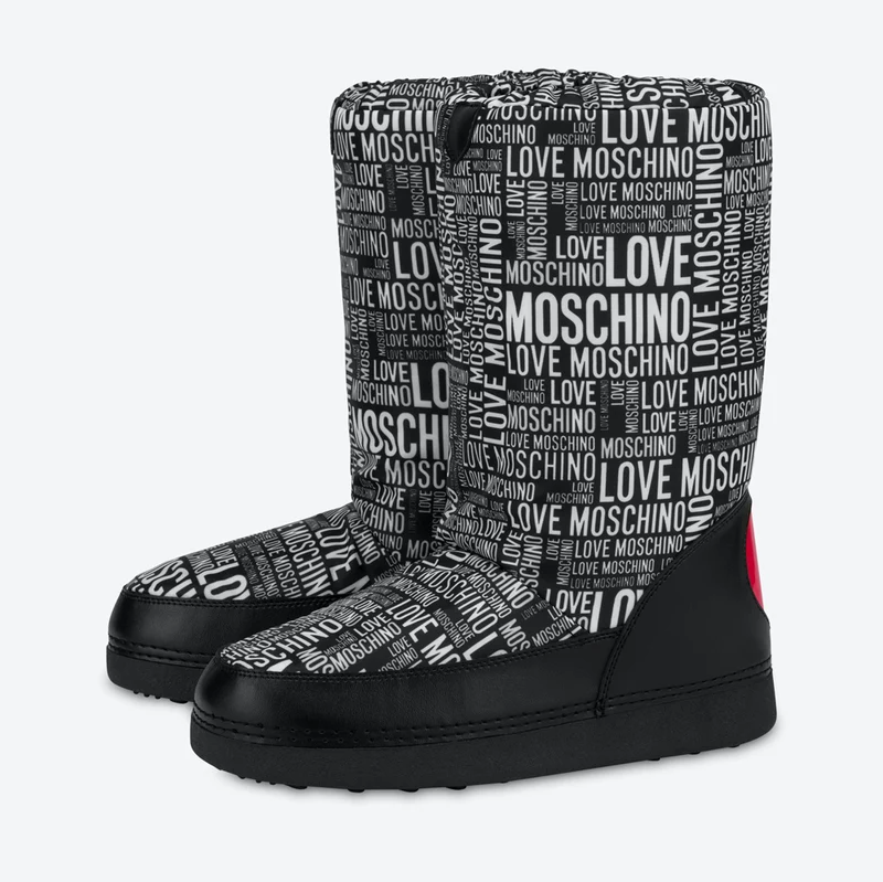 Scarpe Donna LOVE MOSCHINO Stivali da Neve linea Allover Logo colore Nero