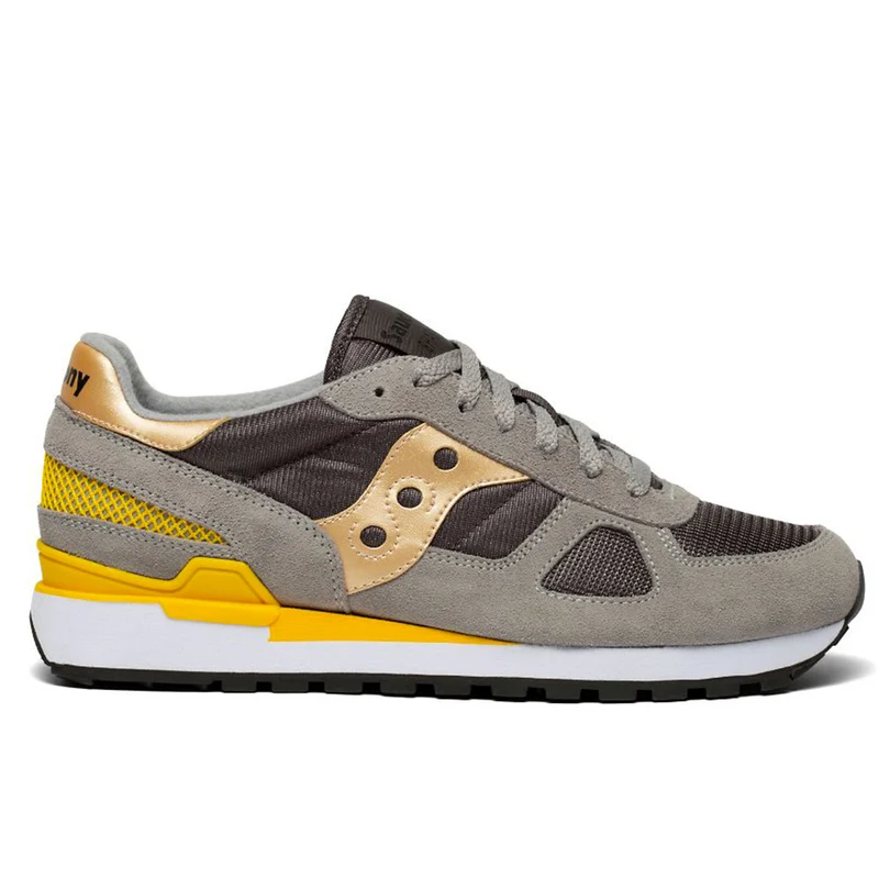 Scarpe Uomo Saucony Sneakers Shadow Original Grey - Yellow