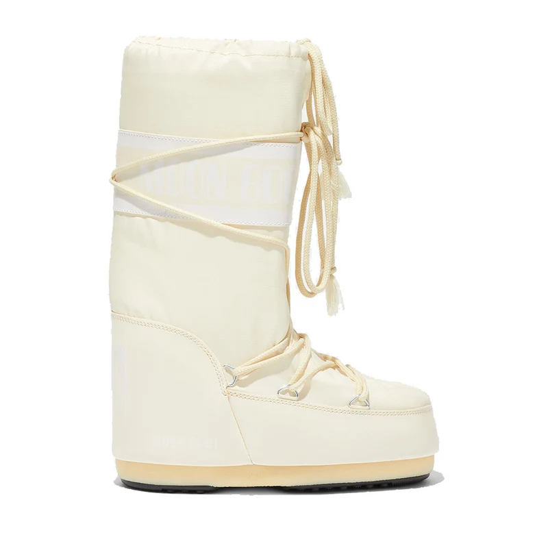 Stivali da Neve Unisex MOON BOOT Nylon Colore Panna