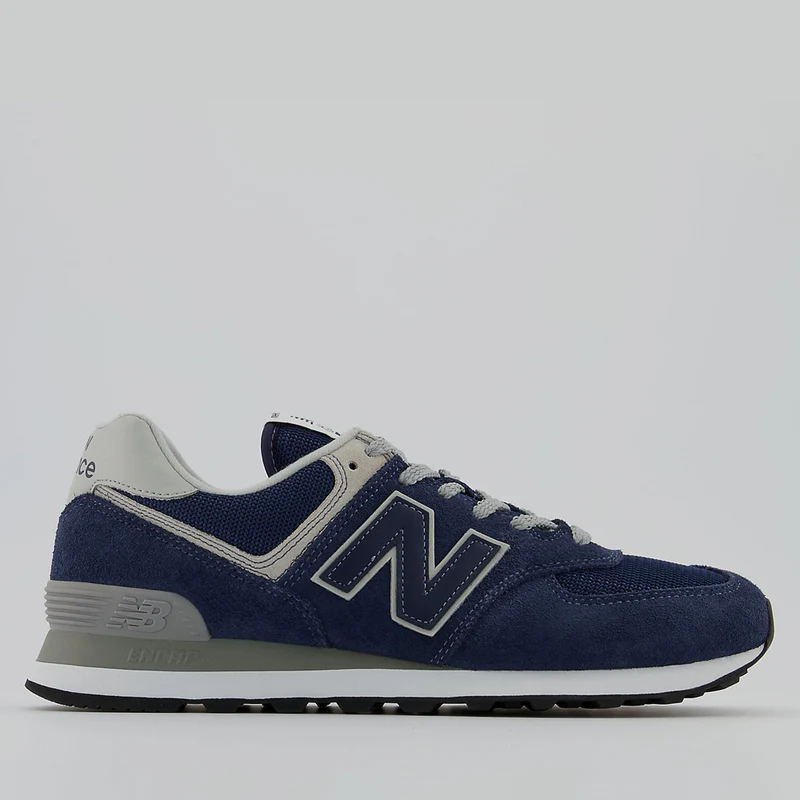 Scarpe Uomo NEW BALANCE Sneakers 574 in Pelle Scamosciata e Mesh colore Navy