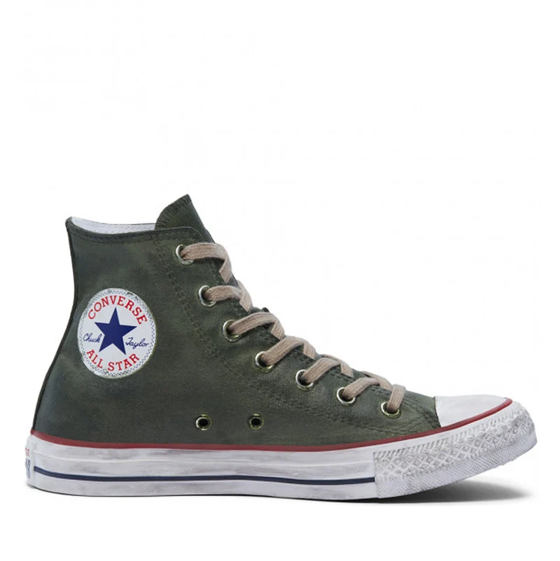Scarpe Unisex CONVERSE Sneakers linea Chuck Taylor All Star Canvas Waxed in Tessuto Verde