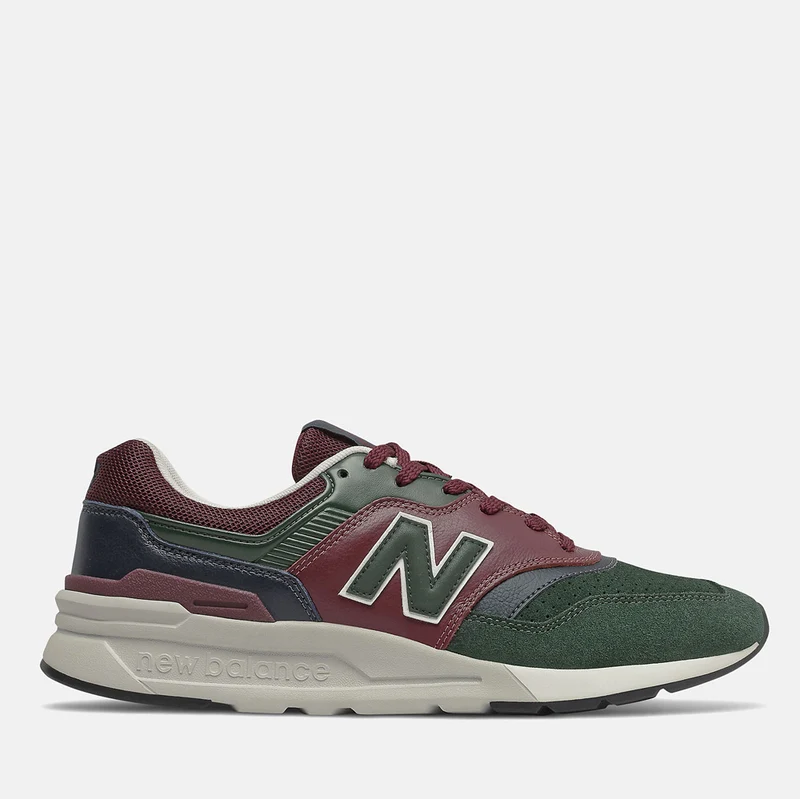 Scarpe Uomo NEW BALANCE Sneakers 997H in Pelle colore Brugundy e Black Emerald