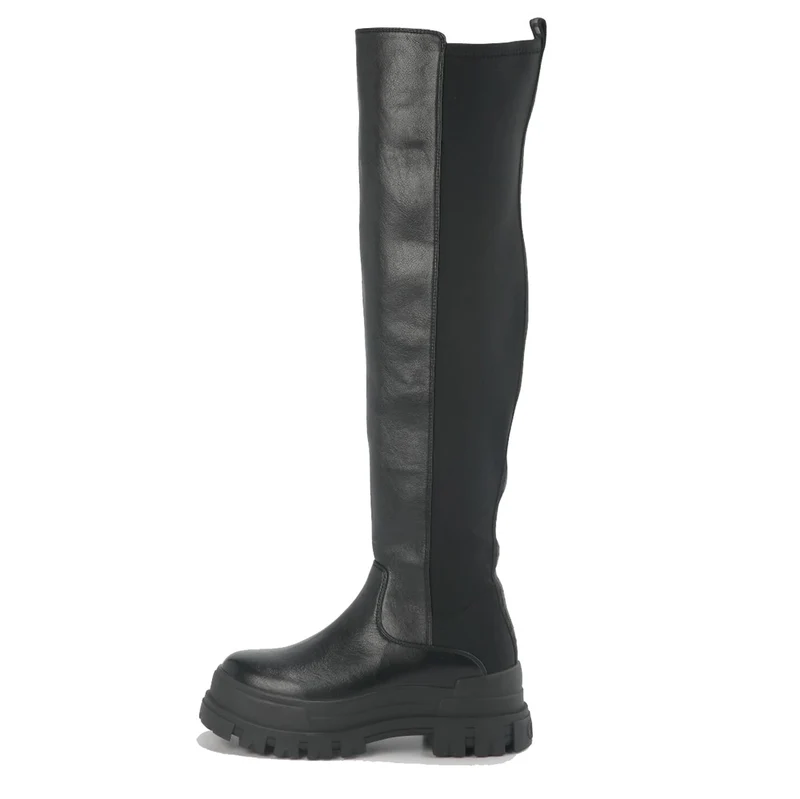 Scarpe BUFFALO Stivali Alti Vegan linea Aspha Over colore Nero