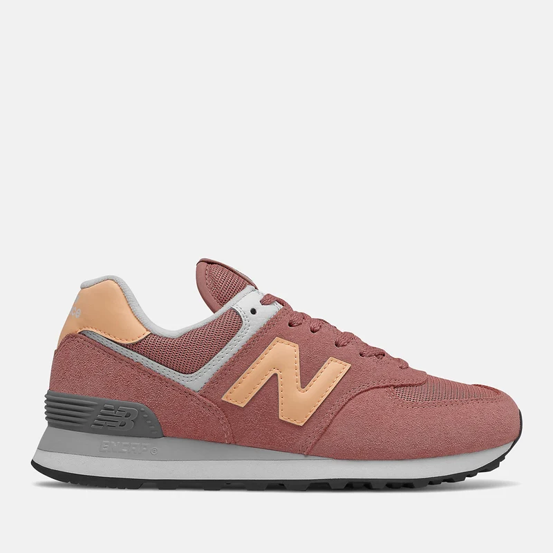Scarpe Donna NEW BALANCE Sneakers 574 in Suede e Mesh colore Astral glow e Washed Henna