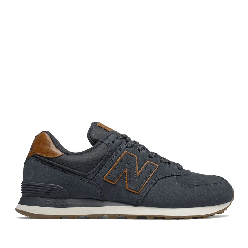 Scarpe Uomo NEW BALANCE Sneakers 574 in Nabuck colore Dark Navy