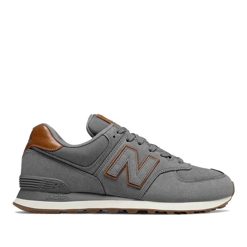 Scarpe Uomo NEW BALANCE Sneakers 574 in Nabuck colore Dark Grey