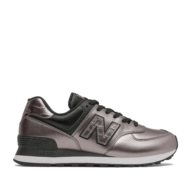 Scarpe Donna NEW BALANCE Sneakers 574 in Pelle colore Night Tide e Black