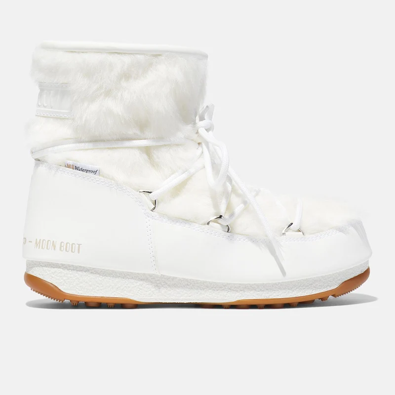 Stivali da Neve Donna MOON BOOT Protecht Low Monaco in Ecopelliccia Colore Bianco