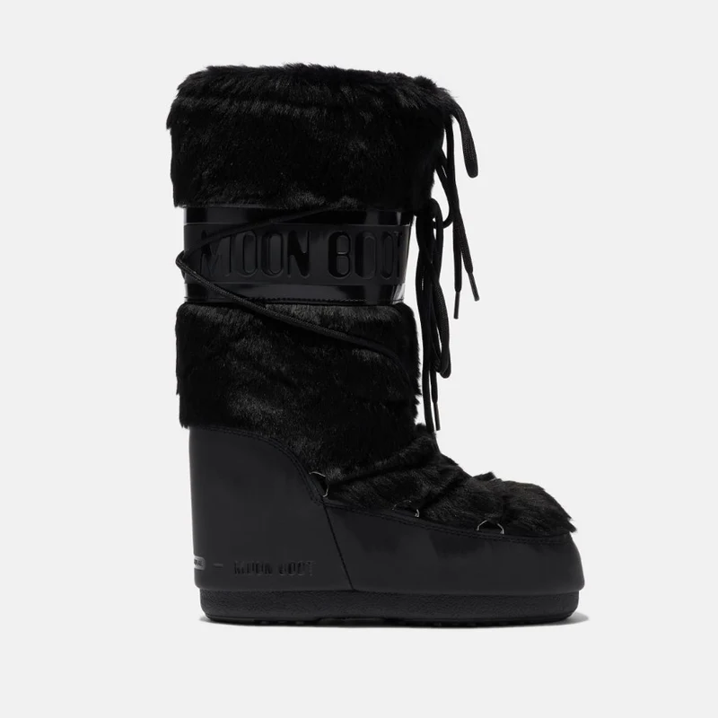 Stivali da Neve Donna MOON BOOT Icon in Ecopelliccia Colore Nero