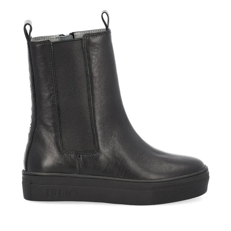 Scarpe Junior LIU JO linea Alicia 14 Stivaletti in Pelle Nera