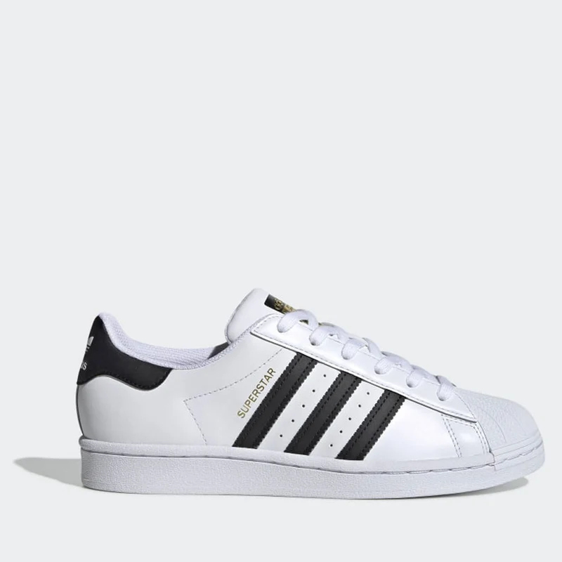 Scarpe Donna ADIDAS Sneakers linea Superstar W in Pelle colore Bianco e Nero