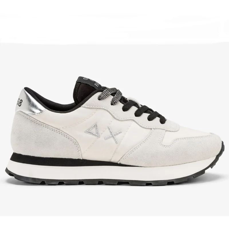 Scarpe Donna Sun68 Sneakers Ally Satin colore Bianco Panna