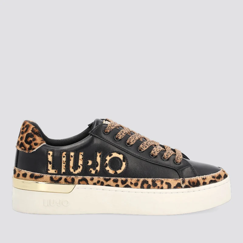 Scarpe Donna LIU JO Sneakers Nero con Logo Animalier