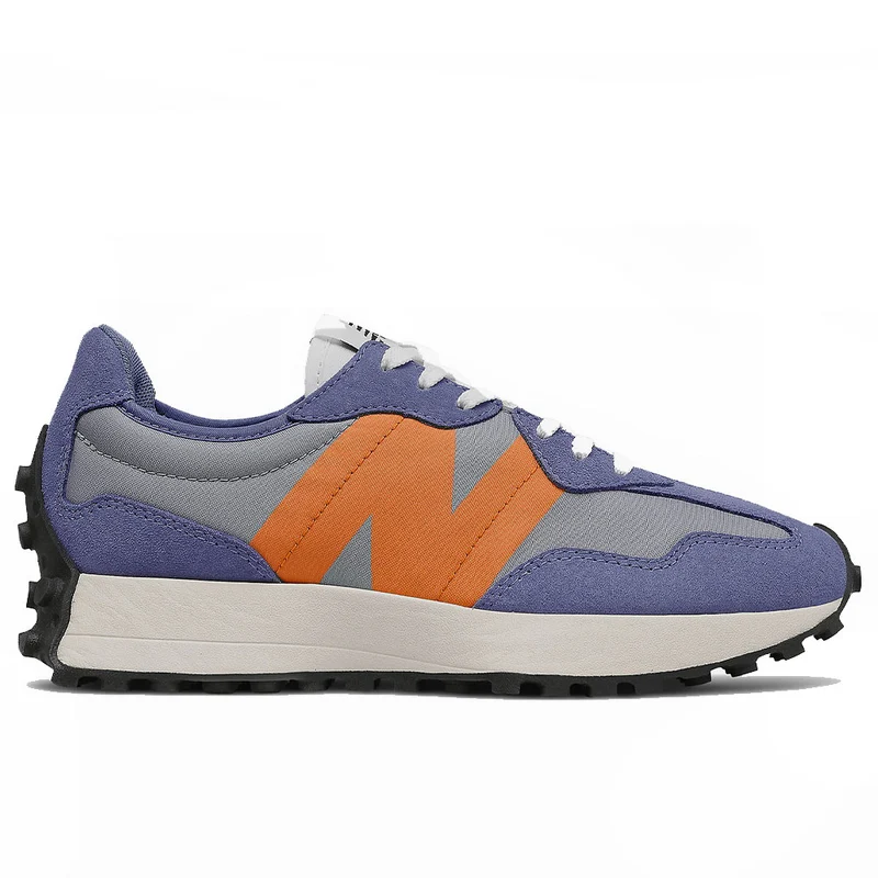 Scarpe Donna NEW BALANCE Sneakers 327 in Suede e Mesh colore Orange e Blu