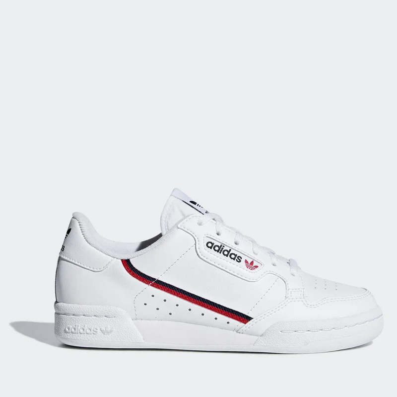 Scarpe Donna ADIDAS Sneakers linea Continental 80 Bianco Blu Navy e Rosso