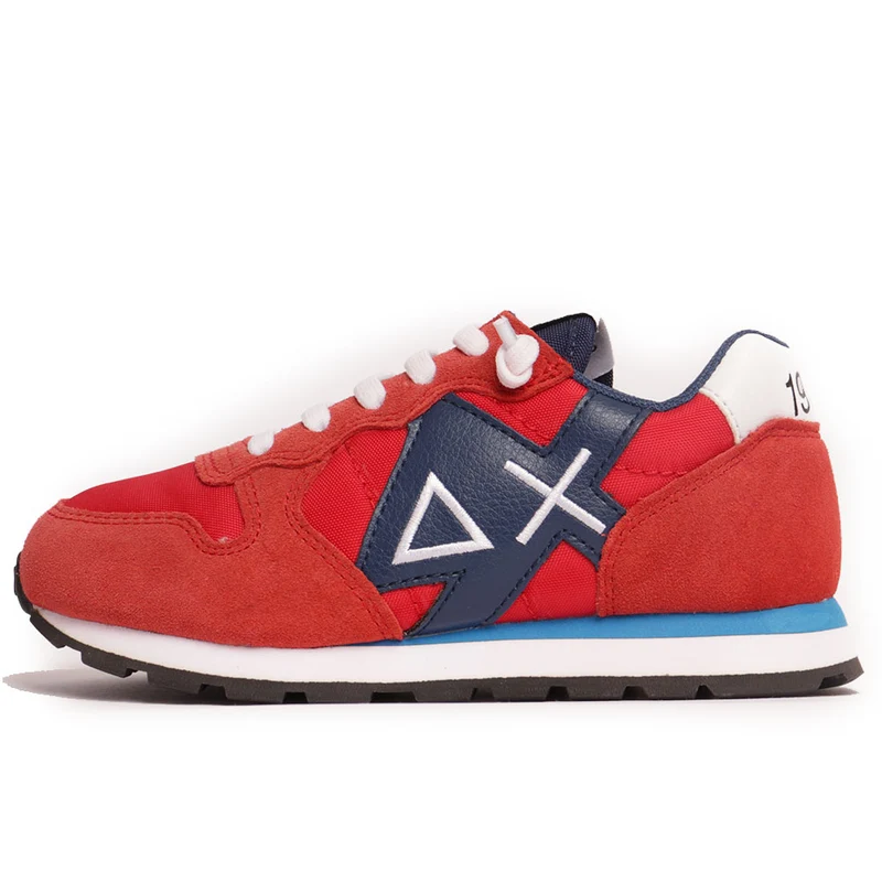 Scarpe Bambino SUN 68 Sneakers Boy's Tom Logo Patch Basic Rosso