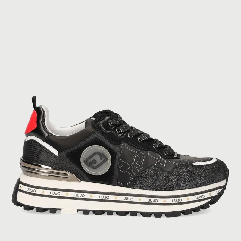 Scarpe Donna LIU JO Sneakers in Glossy Suede colore Nero
