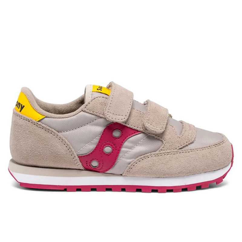 Scarpe Bambina Saucony Sneakers Jazz Double HL Kids Taupe - Burgundy