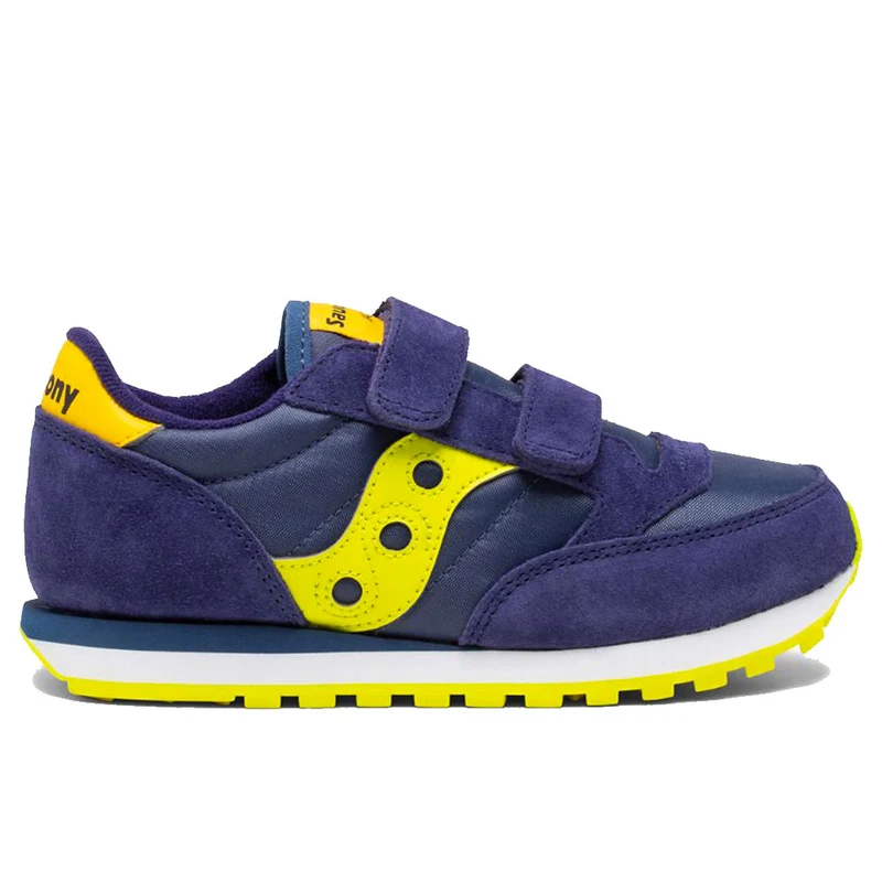 Scarpe Bambino Saucony Sneakers Jazz Double Hook & Look Kids Navy - Green- Yellow