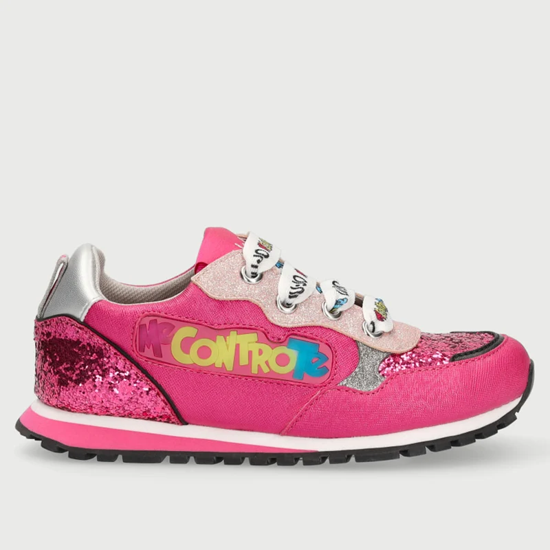 Scarpe Bambina LIU JO Sneakers Me Contro Te Rosa con Glitter e Lucine Led