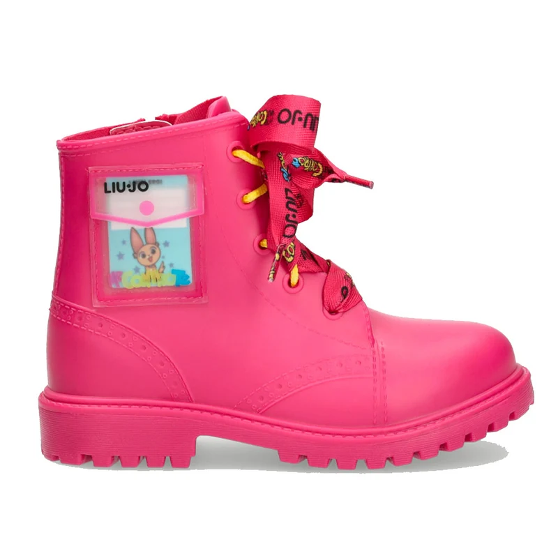 Scarpe Bambina LIU JO Stivaletti da Pioggia Me Contro Te Fuxia