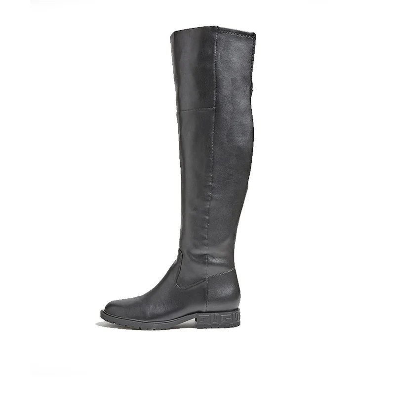 Scarpe Donna GUESS Stivali al Ginocchio colore Nero Linea Raniele con Tacco Logato