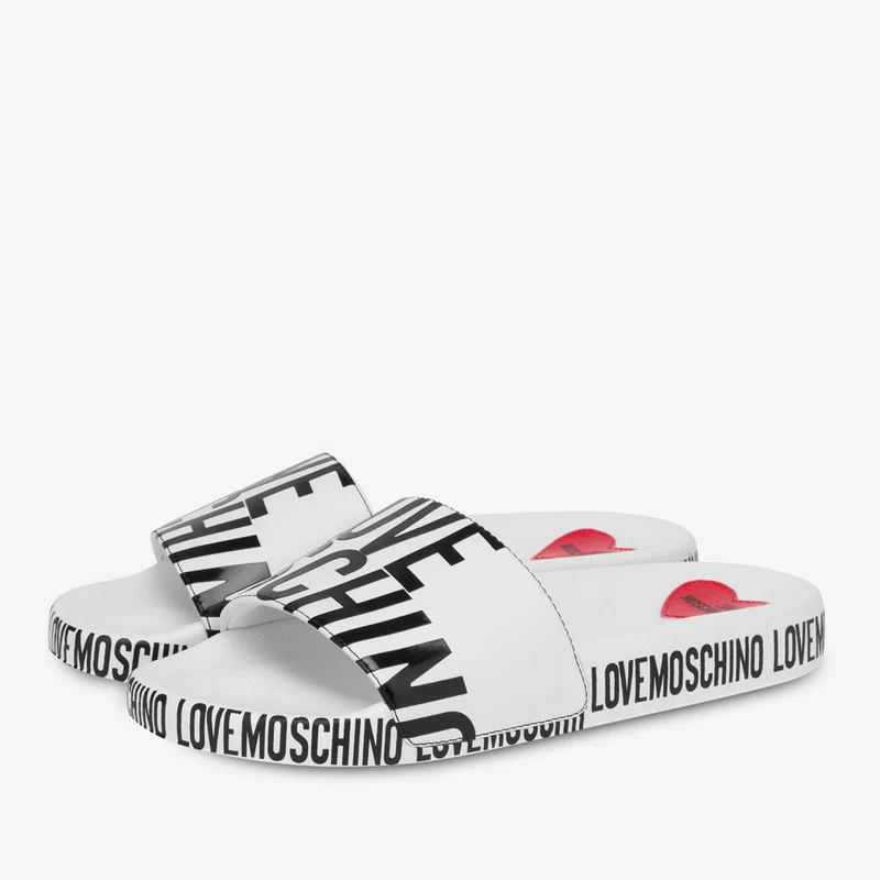 Ciabatte Donna LOVE MOSCHINO Bianco con Logo