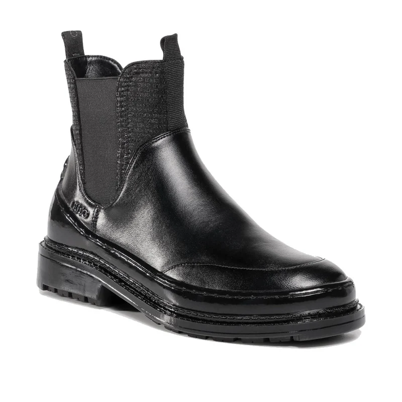 Scarpe Donna LIU JO Stivaletti Beatles in Pelle Nero