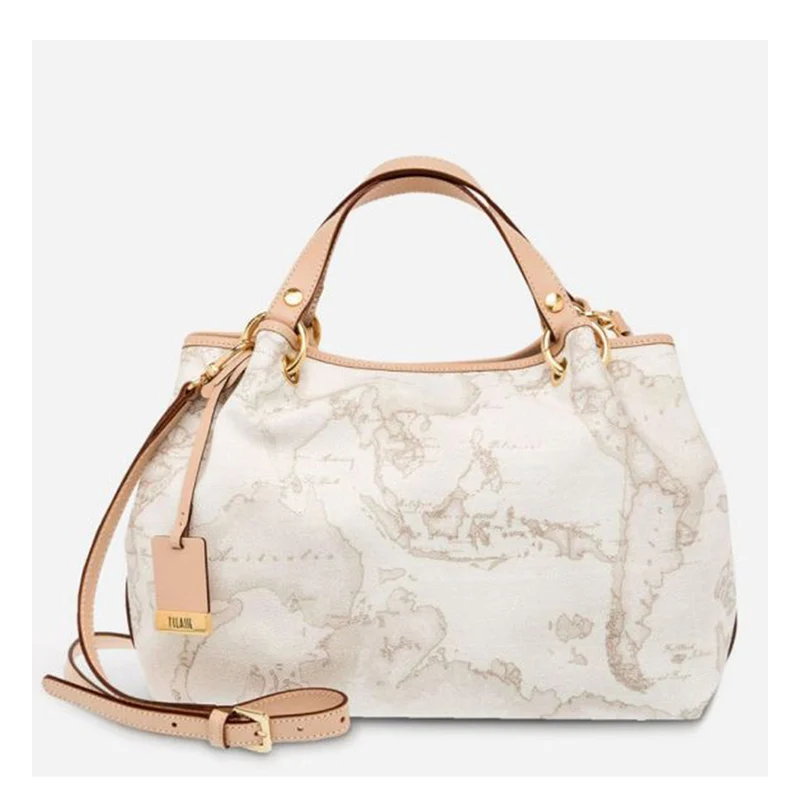 Borsa Donna a Mano con Tracolla 1A Classe Alviero Martini linea Geo White N148