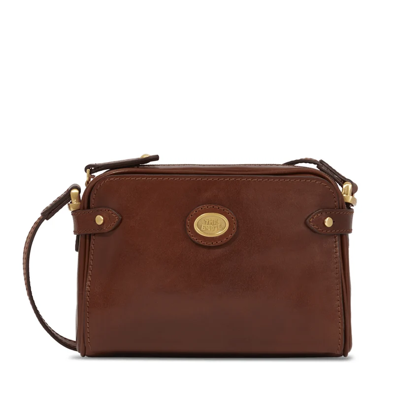 Borsa Donna Mini Bag a Tracolla THE BRIDGE in Pelle Marrone linea Story