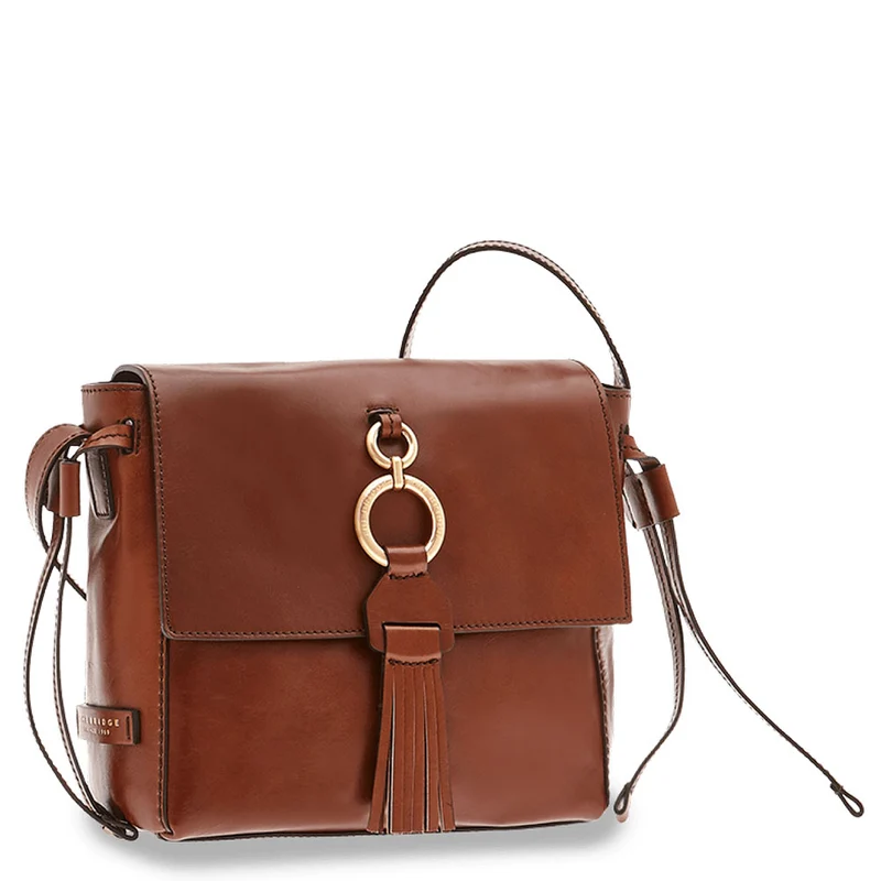Borsa Donna a Tracolla THE BRIDGE in Pelle Martellata Marrone linea Margherita