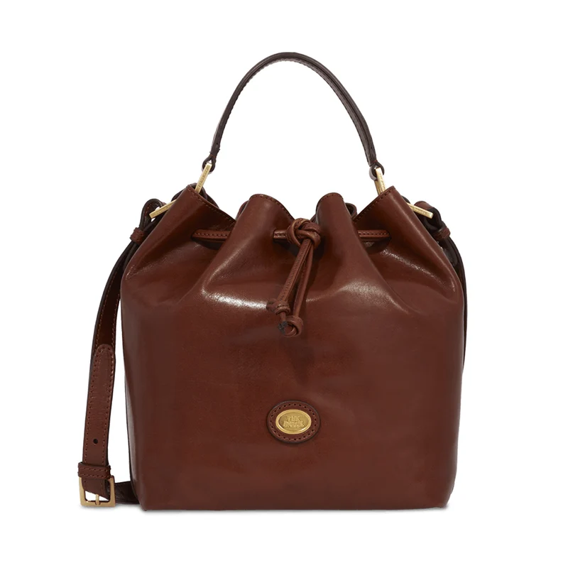 Borsa Donna a Secchiello THE BRIDGE linea Story in Pelle Marrone