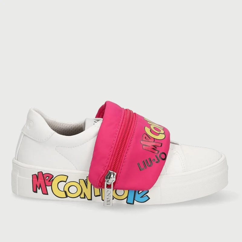 Scarpe Bambina LIU JO Sneakers Me Contro Te Bianco e Fuxia