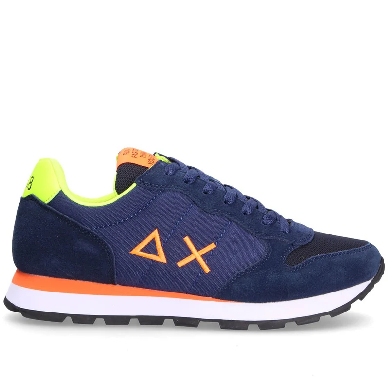 Scarpe Uomo Sun68 Sneakers Tom Fluo Navy Blue