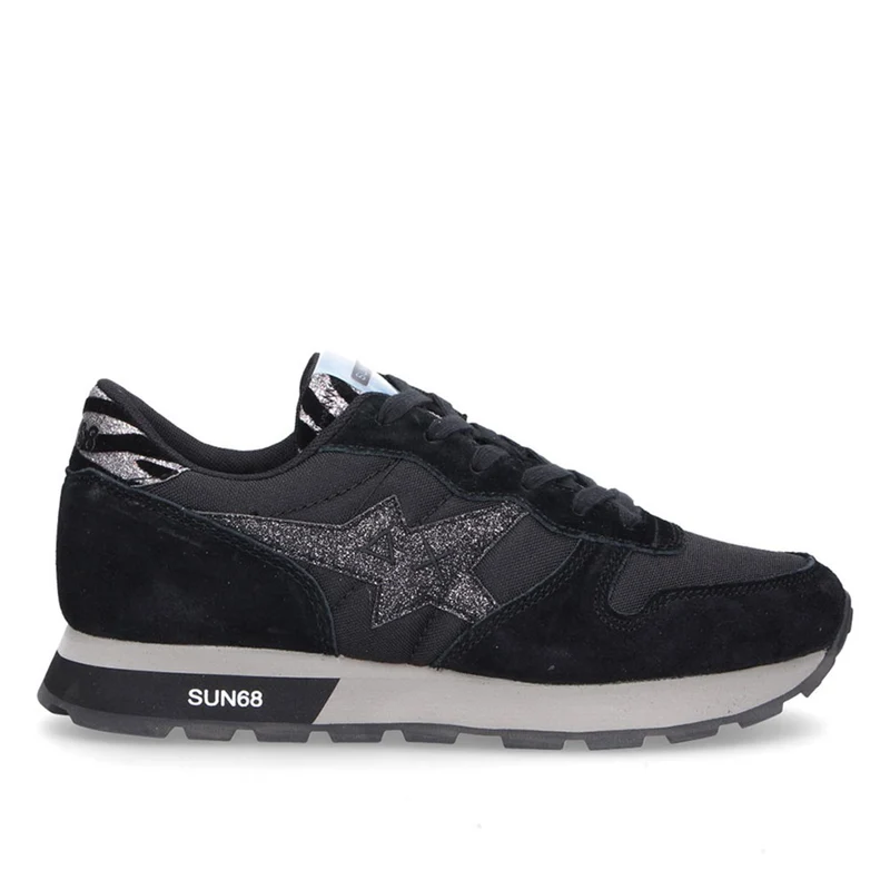 Scarpe Donna Sun68 Sneakers Ally Star Girl Zebra Nero