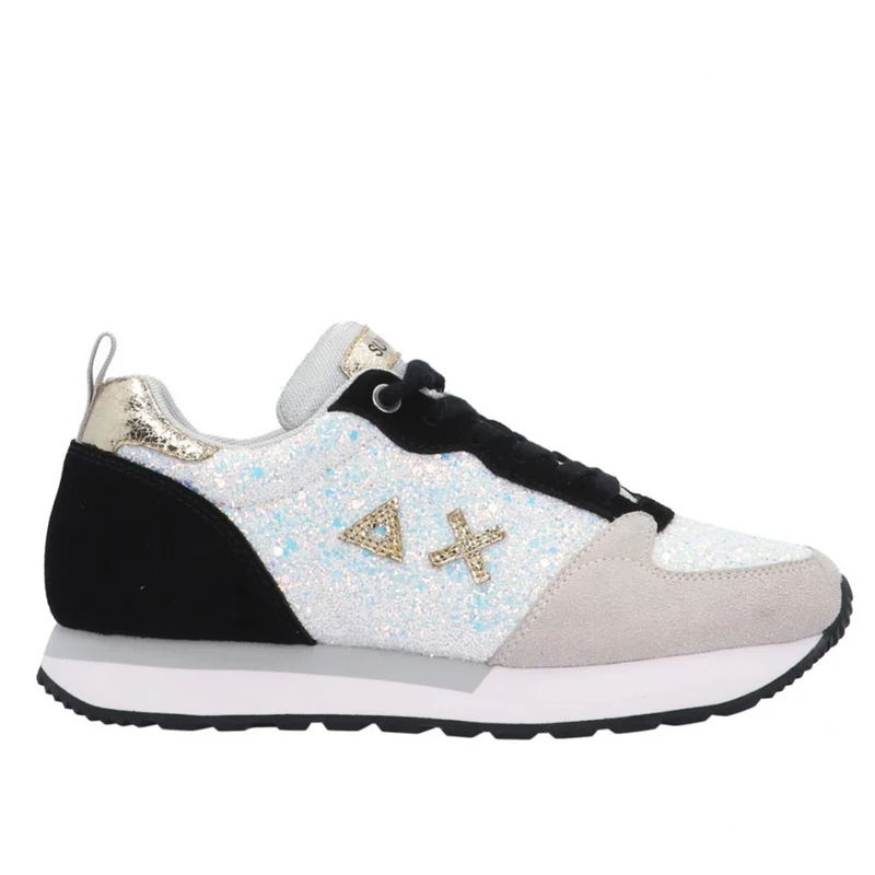 Scarpe Donna Sun68 Sneakers Kelly Glitter Bianco
