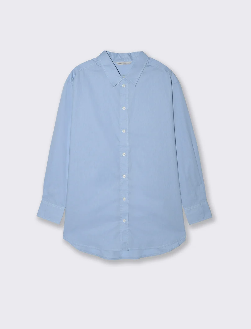 Camicia basica da donna - Blu chiaro
